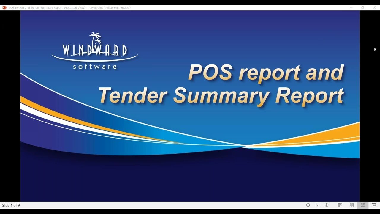 POS Report & Tender Summary Report