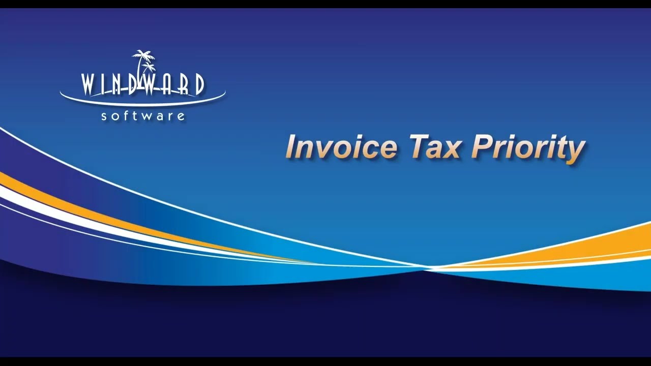 Invoice Tax Priority